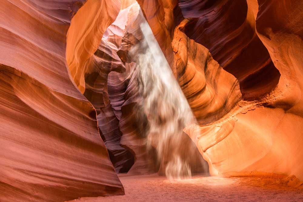 U.S. National Parks - Antelope Canyon illuminated by sunlight (#USNP_01)