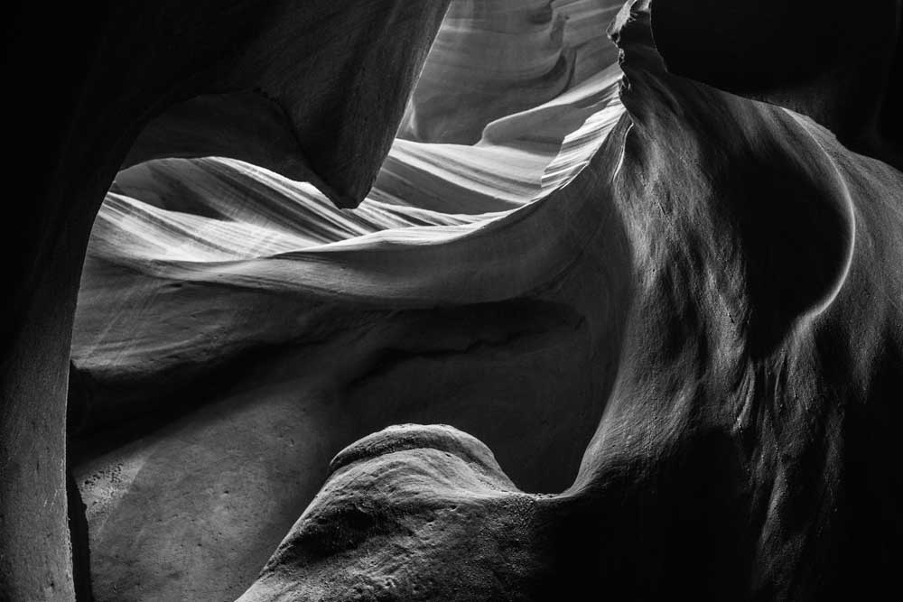 Black &amp; White Photography - Antelope Canyon (#AA_BW_08)