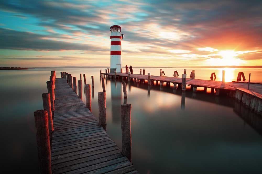 Lighthouses of the World - Sunset at Lake Neusiedl (#AA_LHW_01)